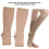 Unisex Open Toe Knee High Socks with 3-Level Compression, Lightweight 4