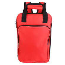 Red Double Strap Drum Stick Bag, Thickened Cotton, Multi-Function Storage