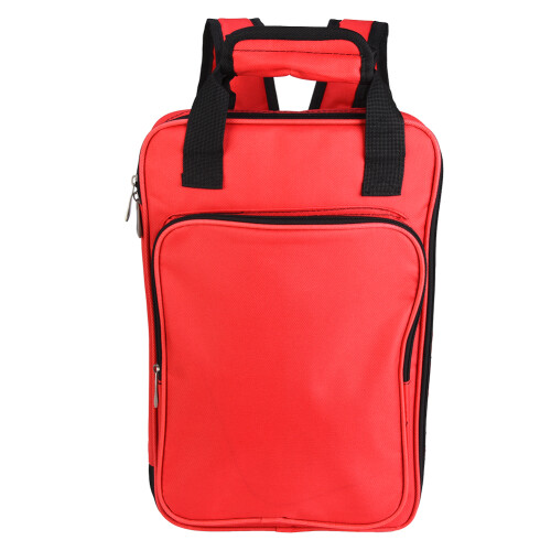 Red Double Strap Drum Stick Bag, Thickened Cotton, Multi-Function Storage