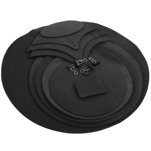 14 Pcs Natural EBR Drum Practice Mute Pads for Players