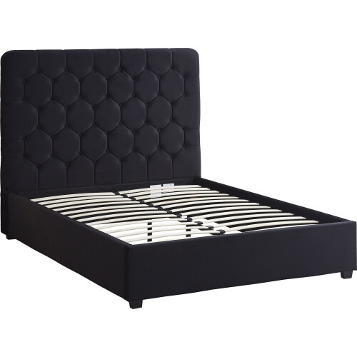 Seconique Madison 5ft Kingsize  Bed - Black Velvet Fabric 1