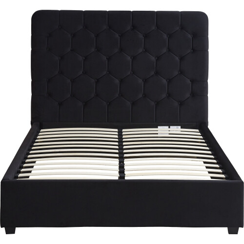Seconique Madison 5ft Kingsize  Bed - Black Velvet Fabric 2