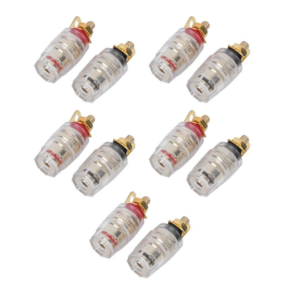 Speaker Terminal Bananas 10Pcs Gold Plated For Amplifier Binding Posts 5041392476283