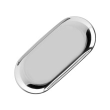 Silver Stainless Storage Tray for Cosmetics and Jewelry Office Desk Decor