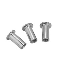 Nickel Plated Hex Nuts M8x22 Round Head Sleeves 30 Pack for Furniture & Fixings