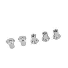 Heavy Duty M6*15 Nickel Flat Nuts with Round Head Sleeve Furniture Hardware 50