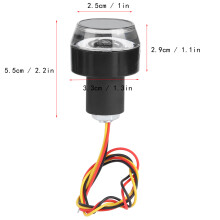 2pcs Aluminum Handlebar LED Turn Signal Lights 3W White Red Blue
