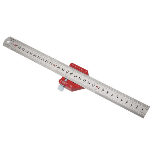 CX300-2 300mm Aluminum Scribing Ruler Woodworking Angle Marking Tool