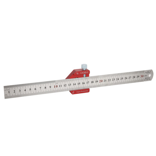CX300-2 300mm Aluminum Scribing Ruler Woodworking Angle Marking Tool 2
