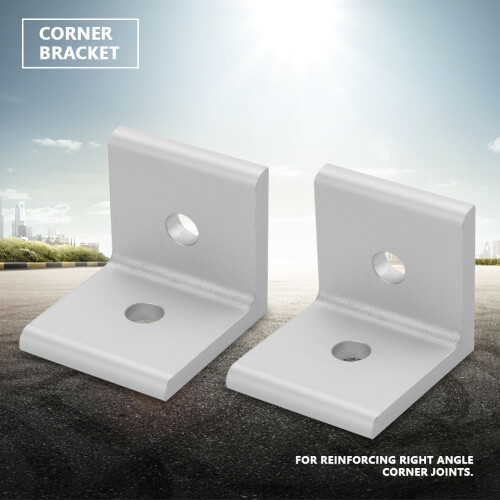 4pcs White Aluminum 4545 Corner Brackets for Profile Frame Connection & Support