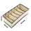 Foldable 6-Grid Storage Box Durable Polyester Nylon Beige 33x16x9cm 1