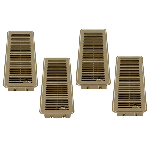 4Pcs Carbon Steel Floor Vent Covers Replacement High-brown