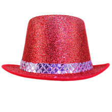 Colorful Sequined Belt Bucket Hat Unisex Theater-Red