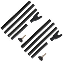 Anti Theft Door Support Bar Adjustable Length-Two sets of black
