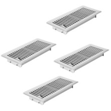 4Pcs Anti-blocking Central Conditioner Grille Metal Floor-White