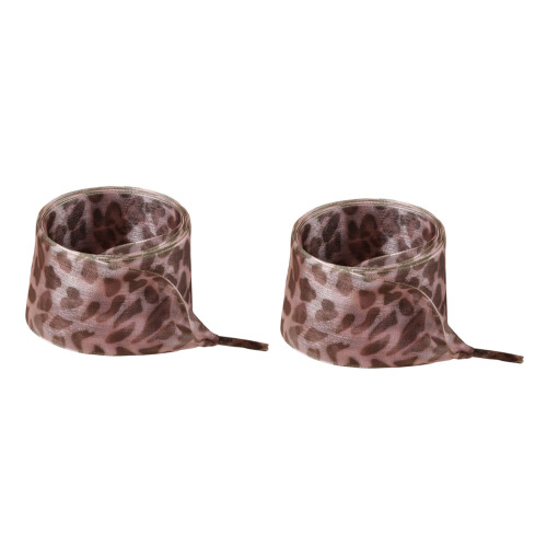 Women's Leopard Design Sheer Gauze-red leopard print 120cm