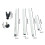 Compacts Door Security Bar Universals Door Bar for-white set 3