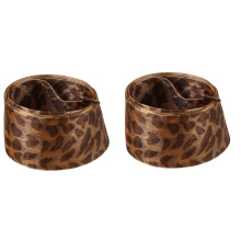 Leopard Print Shoe Laces Sheer Gauze-brown leopard print 80cm