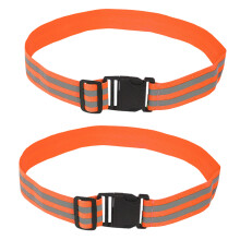 2 Piece Reflective Running Belt for Night Safety High-tangerine