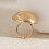 Moderner geometrischer Ring, Punk-ästhetische-Mattgold 3 5