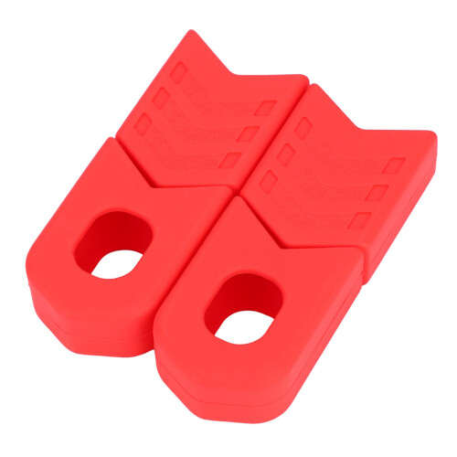 Piar Silicone Bicycle Crank Protection Sleeve Arm Protector (Red) 1