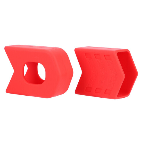 Piar Silicone Bicycle Crank Protection Sleeve Arm Protector (Red) 2