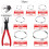 Adjustable Nonrust Steel CV Hose Clamp Tool Hose Clamp Pliers-B 5