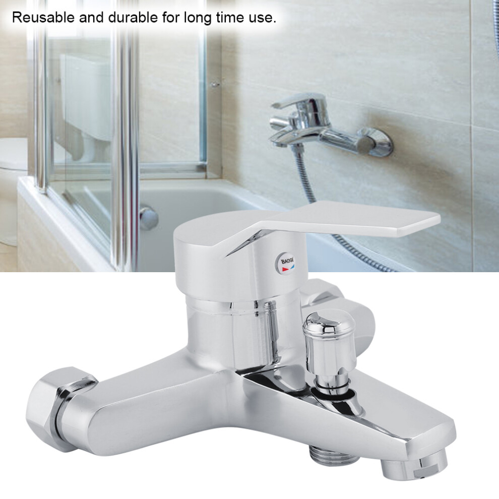 Sturdy Zinc Alloy Bathroom Wall Mount Shower Tap Faucet Silver 13 X 16 X 9Cm 9361392730342