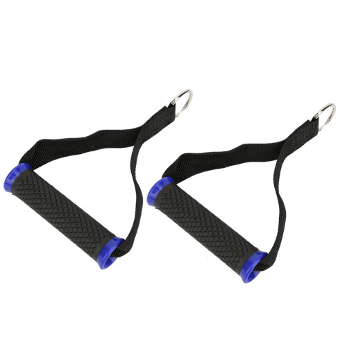 Heavy Duty Resistance Bands Handles - Plastic Gym Pull Grips 13cm Blue 1
