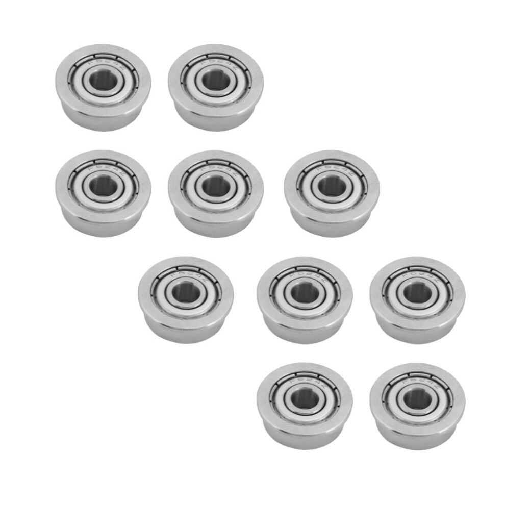 Miniature Flanged Ball Bearings F624zz 10Pcs Double Shielded 4X13x5mm For Doors 9321392484362