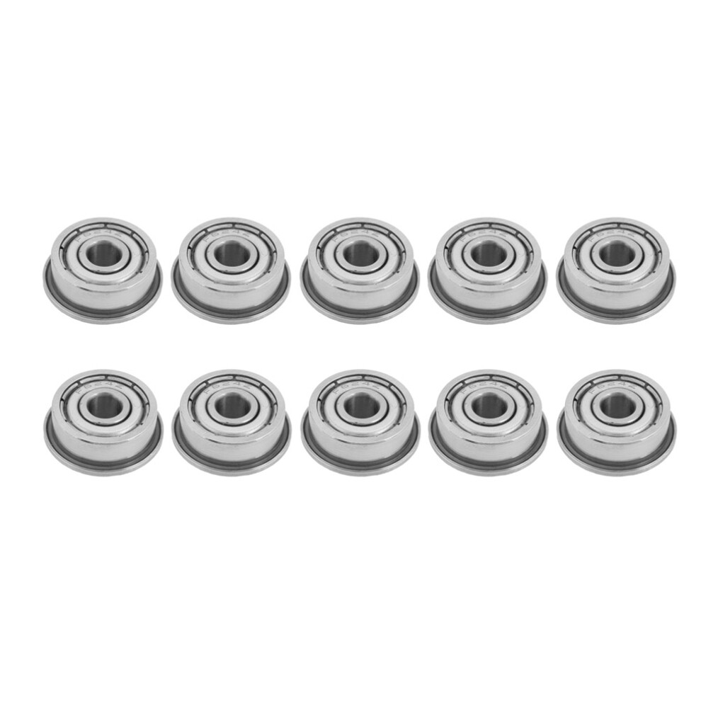 10 Pieces F624ZZ Flanged Bearings 4x13x5mm