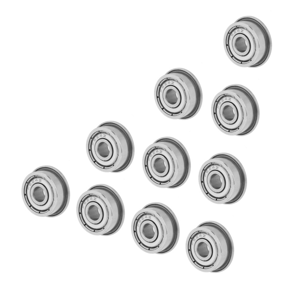 10pcs 4x13x5mm F624ZZ Flanged Ball Bearings