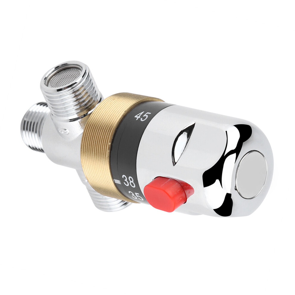 G1/2In Brass Thermostatic Water Valve For Bathtub Easy Temperature Adjustment 3591392484938