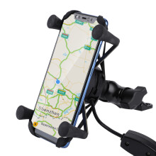 Waterproof Motorcycle Wireless Charger for Handlebar, 5-10W, Aluminum Alloy
