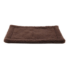 Hedgehog Guinea Pig Bed Mat Dark Brown Plush Cozy Nest for Small Pets 50x30cm