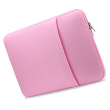 Soft Pink 14" Laptop Sleeve Zipper Pouch with Front Pocket