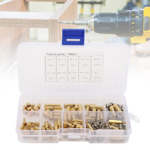 180pcs M2.5 Brass Standoff Spacer Pillar Set Male Female Hex Nuts Screws