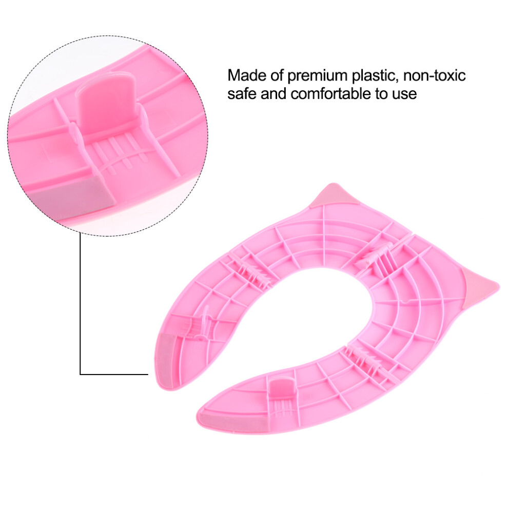 Kids Portable Travel Folding Potty Seat Cushion Toddler Toilet Cover # 4