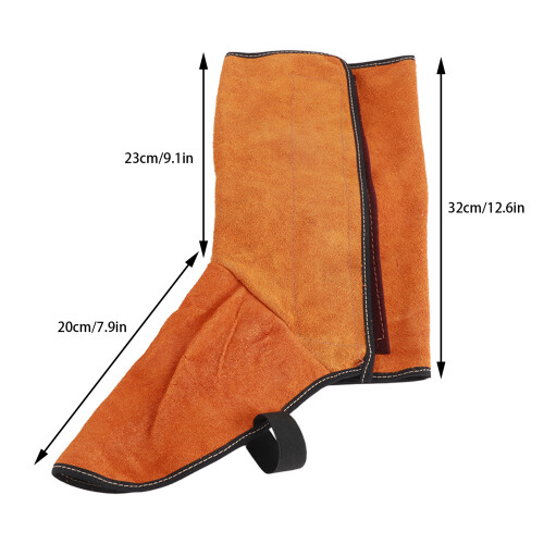 Cowhide Flame Retardant Welding Boot Cover 32cm Leg Protection 1