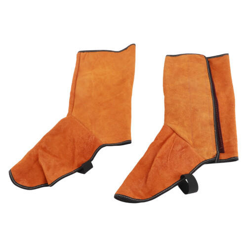 Cowhide Flame Retardant Welding Boot Cover 32cm Leg Protection 2