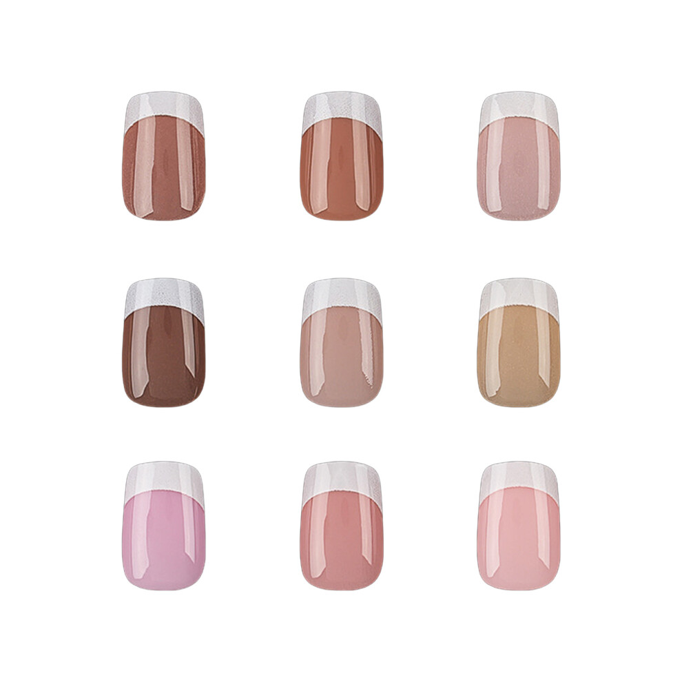 Dcph-Clothing French Tip Fake Nails - Lightweight & Easy Stick