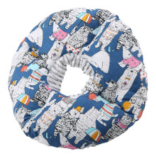 Soft Edge Circle Cat Collar, Adjustable, Blue, 29cm Diameter