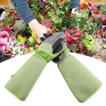 Long Rose Green Puncture-Resistant Gardening Gloves 37cm Work Gloves