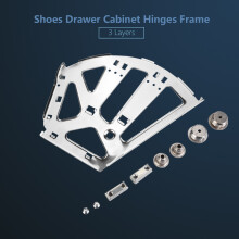 Stainless Steel Shoes Cabinet Hinges 2 Layers, Silver, Durable