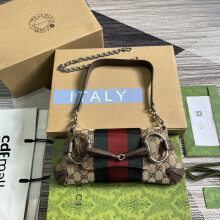 GUCCI Brown Canvas Belt Bag | Premium Quality Waist Pack 764339