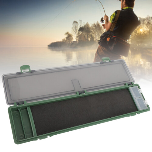 Multi-Functional Green Fishing Tackle Box 35cm Storage Container