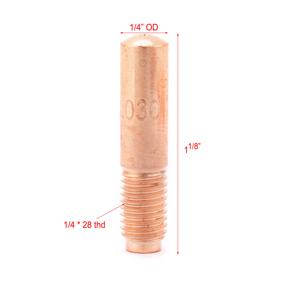 Copper MIG Welding Tips 0.8mm 030" 10 Pack Miller