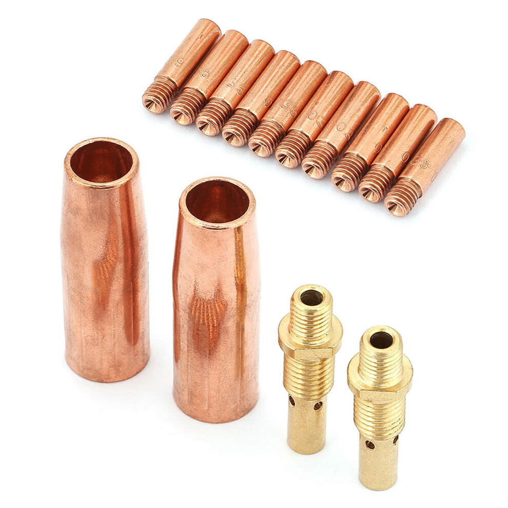 14 Pcs Mig Welding Nozzle Diffuser Tip Kit For Tweco Torch Gun 4611392490322