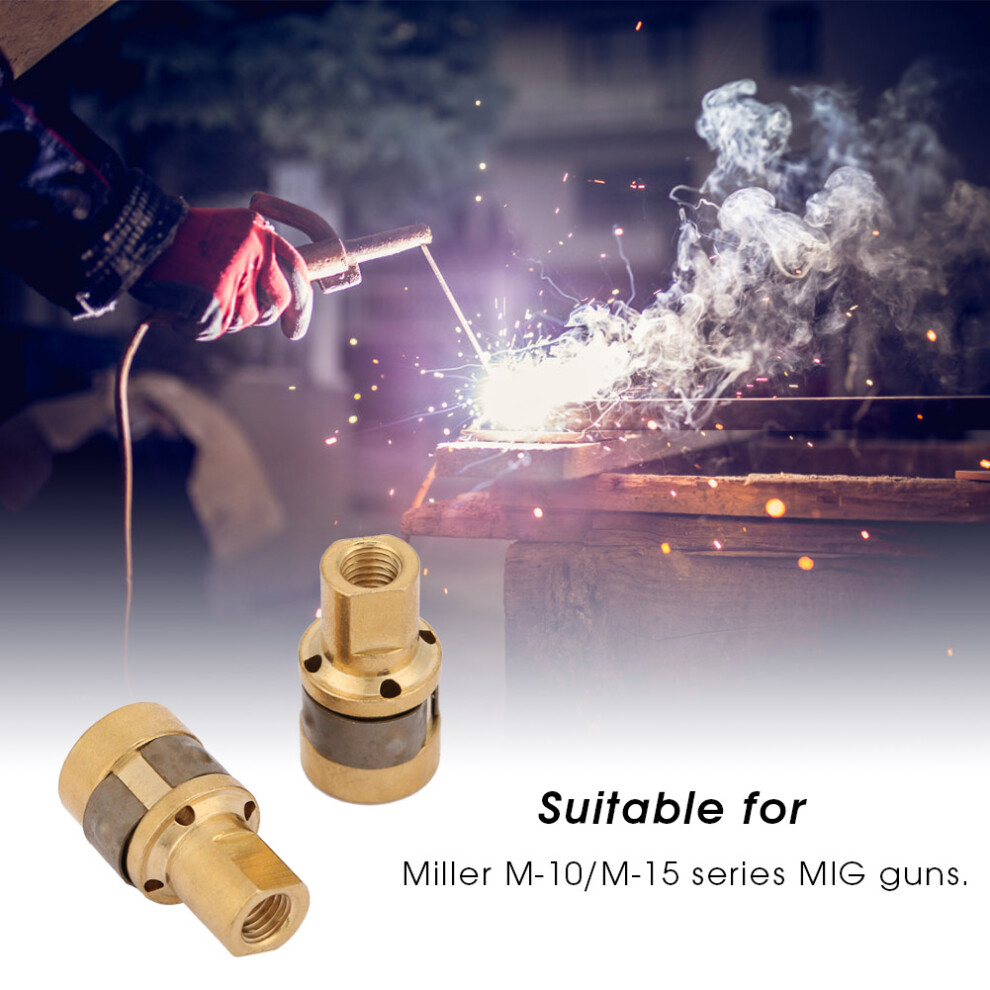 Gas Diffuser Tip Adapters 169716 For Mig Welding Gun, Brass, 5 Pcs 7891392490356