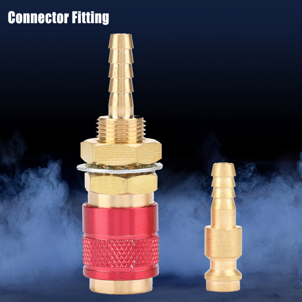 Gas & Water Quick Connector For Mig Tig Welding Torch Fitting 6Mm Red 7901392734524